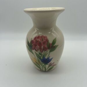 Vintage Emerson Creek Pottery Hand-Painted Floral Vase